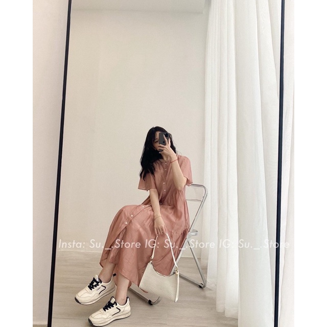 Set váy tơ voan lụa cúc dọc kèm váy 2 dây S315 SUSTORE | BigBuy360 - bigbuy360.vn