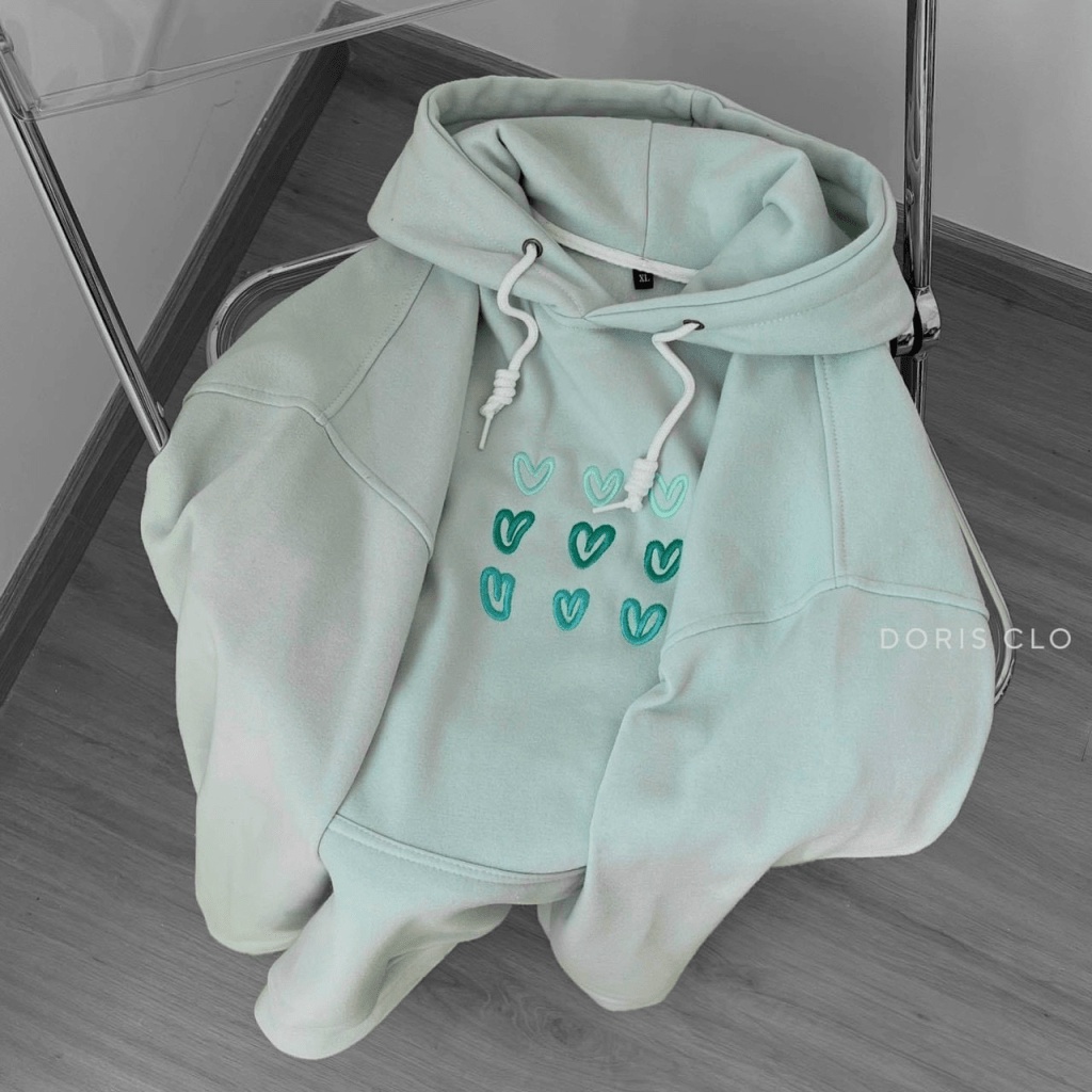 ÁO KHOÁC HOODIE NỮ FOM TO BỰ MÀU XANH HOT HÈ 2022 (MẪU MỚI)