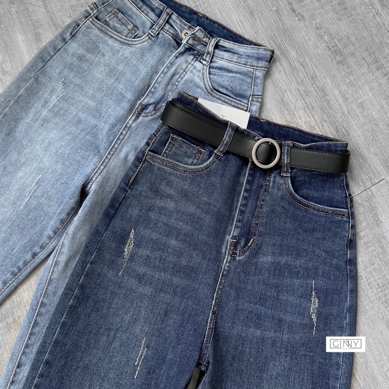 Quần jean co giãn skinny rách xước TY-013 | GinHouse Shop