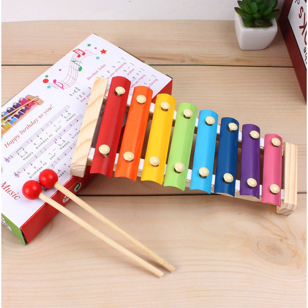 [ĐỒ CHƠI THÔNG MINH] Đàn mộc cầm xylophone cỡ nhỏ cho bé - Đàn mộc cầm bằng gỗ cho bé tập chơi