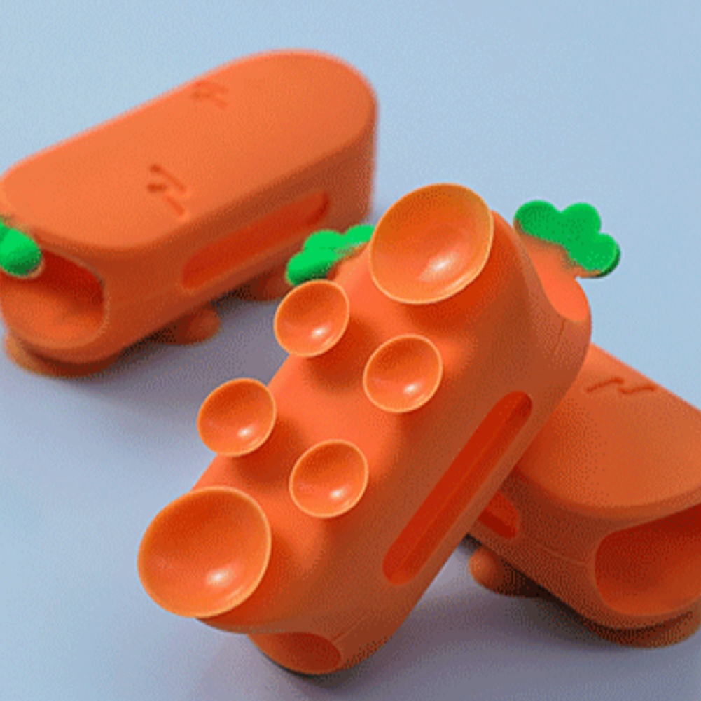 Giá Đỡ Vòi Hoa Sen Bằng Silicone Hình Củ Cà Rốt Có Giác Hút