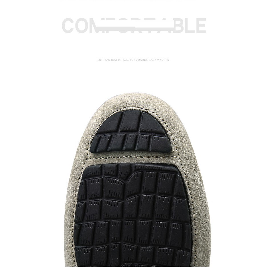 Giày lười da lộn phong cách vintage cho nam