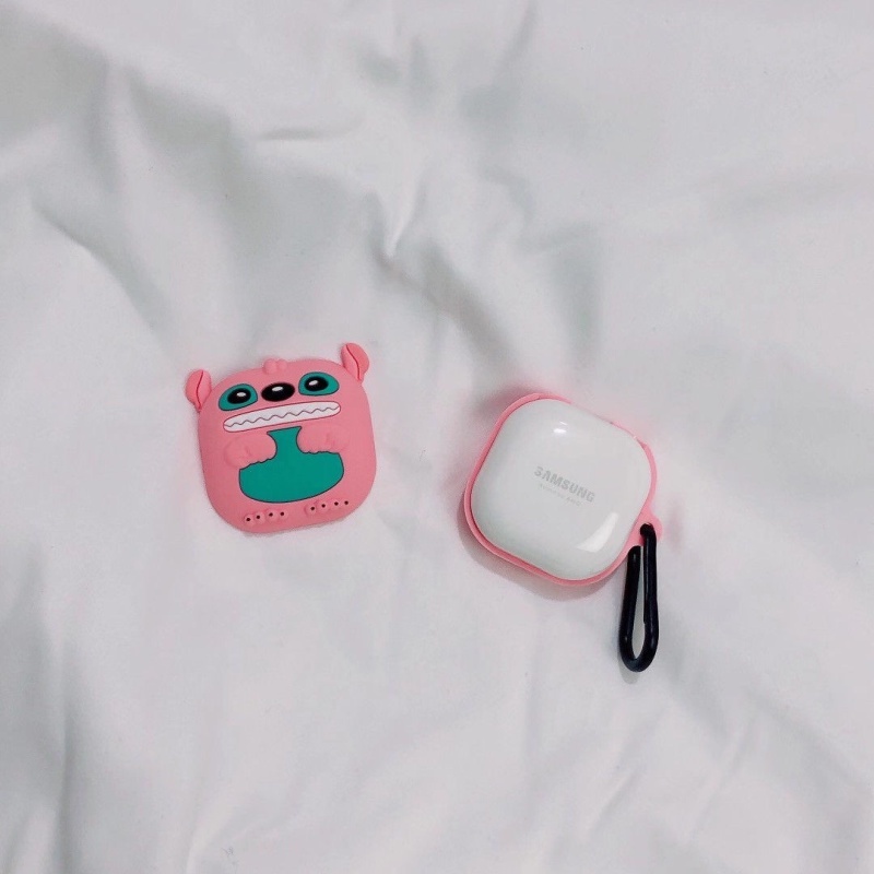 Silicone Vỏ Bảo Vệ Hộp Sạc Tai Nghe bluetooth samsung galaxy buds live & buds fe / pro Bằng Silicon Chống Sốc Hình Khủng Long / Chó Bull Dễ Thương