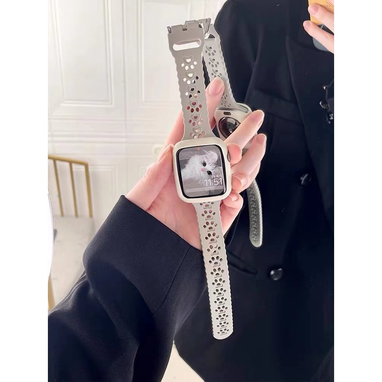 Dây Đeo Silicone Hình Chân Mèo Cho Đồng Hồ Thông Minh Apple Watch 7/6/SE/5/4/3/2/1 38mm 40mm 42mm 44mm 41MM 45MM