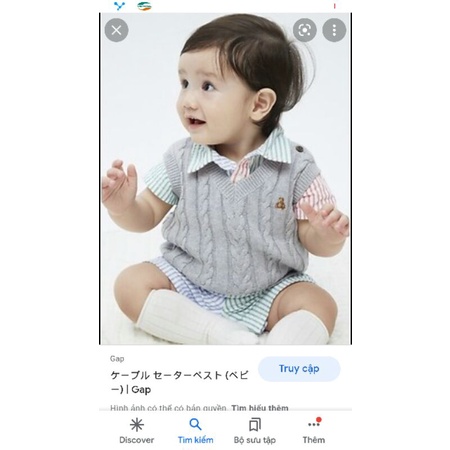 Body romper đùi Gap sơ mi bé trai