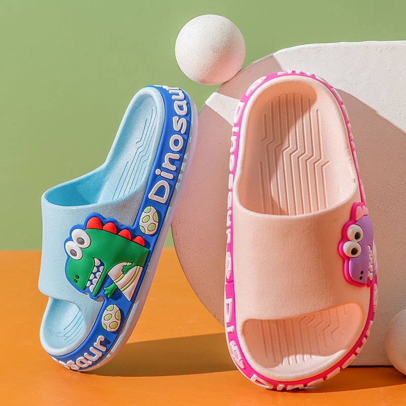 Dép Đi Trong Nhà Đế Mềm Chống Trượt Hình Khủng Long Hoạt Hình Đặc Biệt Phong Cách Mới Cho Bé Trai