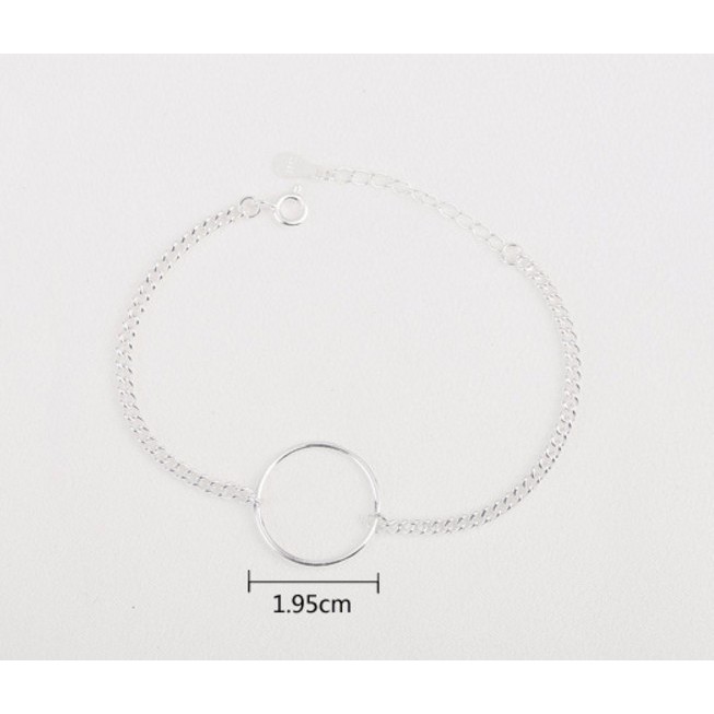 Lắc Tay Vòng Tròn Bạc 925 Cao Cấp S367