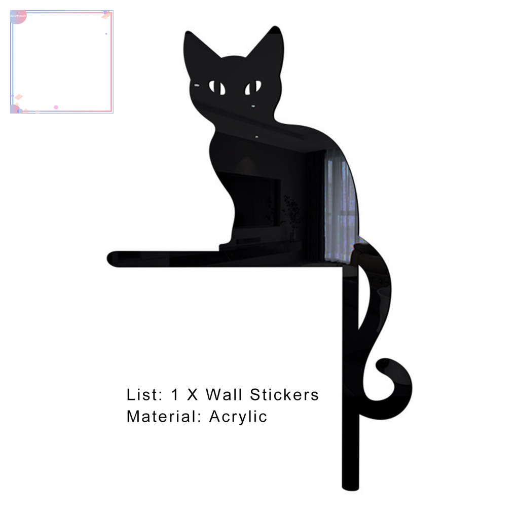 Miếng Dán Trang Trí Công Tắc Hình Mèo 3D Phong Cách Halloween Độc Đáo