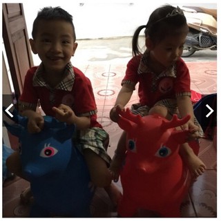 [Freeship] Thú nhún bơm hơi cho bé (có nhạc/không nhạc)