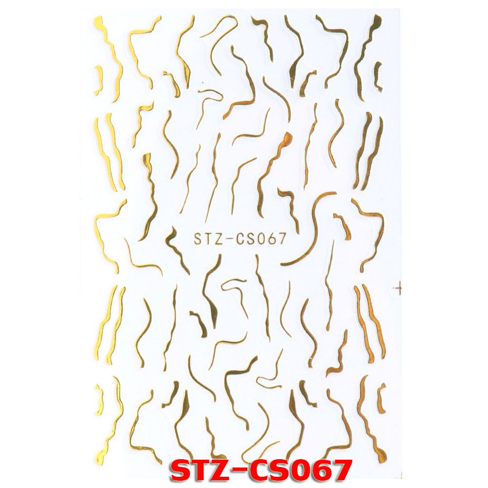 Đề Can Trượt OKDEALS|Miếng Dán Trang Trí Móng Tay 3D Họa Tiết Đường Kẻ Thời Trang