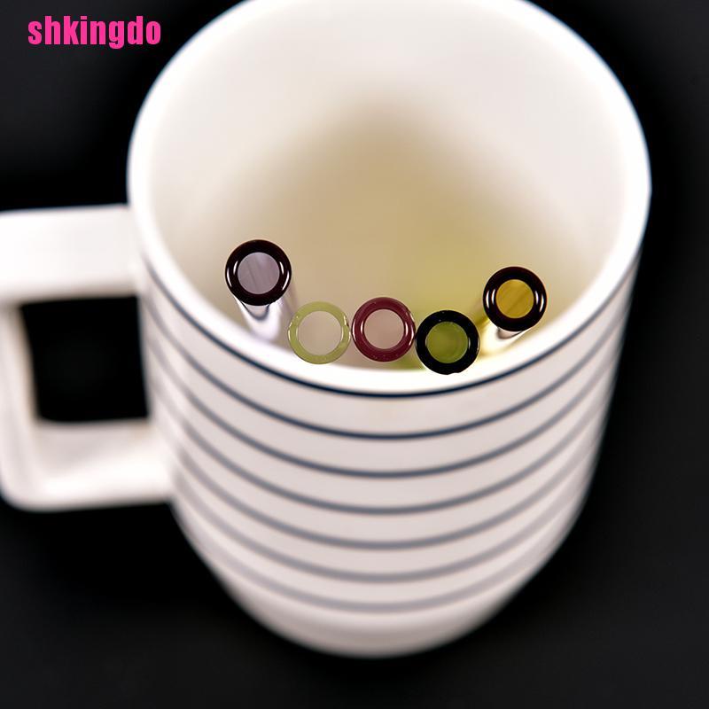 Ống hút thủy tinh thẳng có thể tái sử dụng 5 màu dùng cho tiệc cưới/sinh nhật