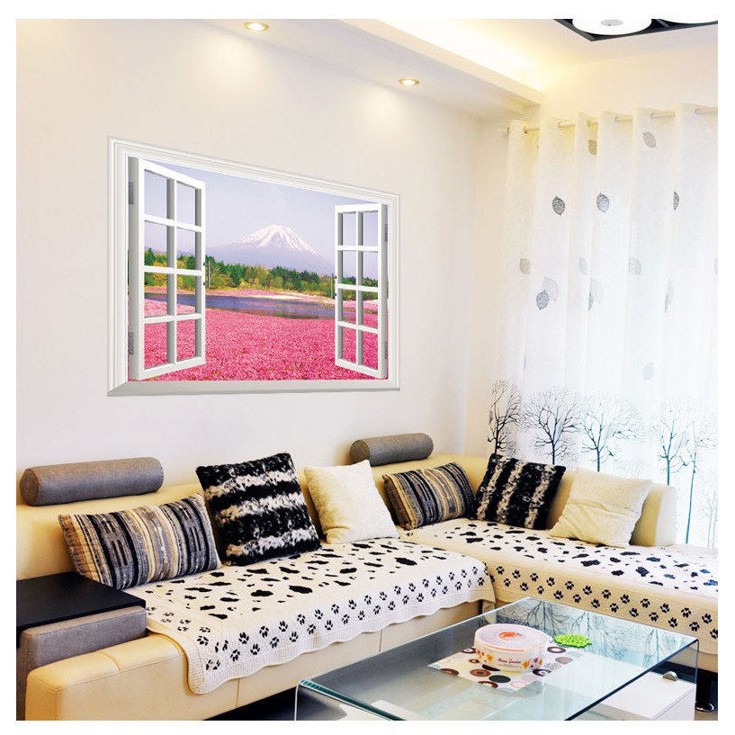 Decal dán tường Combo Cửa sổ và chân tường 2 - PVC vinyl