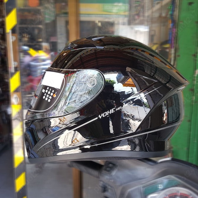 Mũ bảo hiểm fullface Yohe 978 - đen bóng