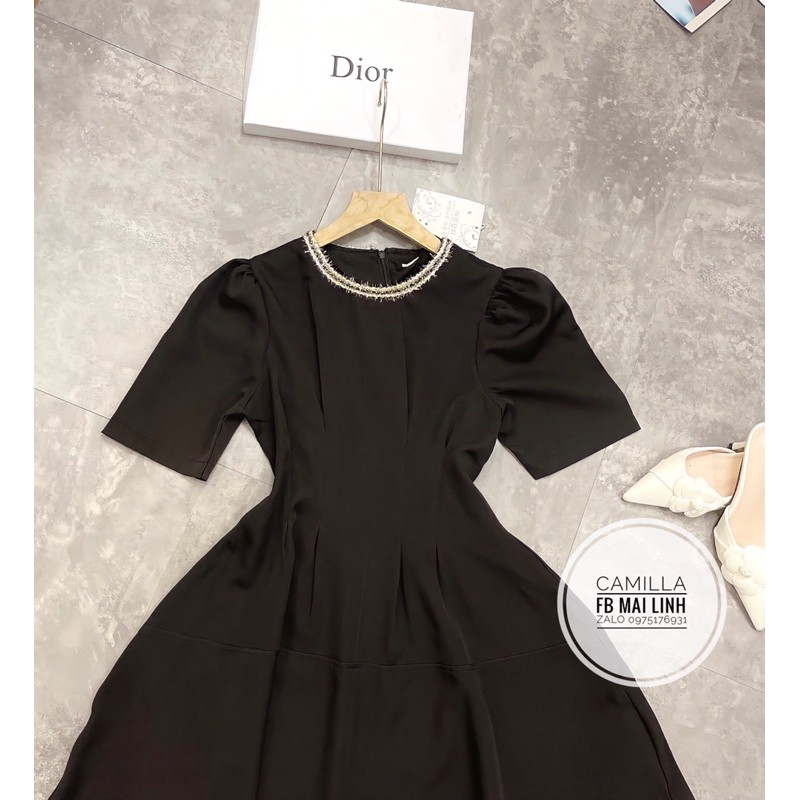 ⚡️BÁN SỈ⚡️Đầm đen xoè viền ren cổ tròn | BigBuy360 - bigbuy360.vn