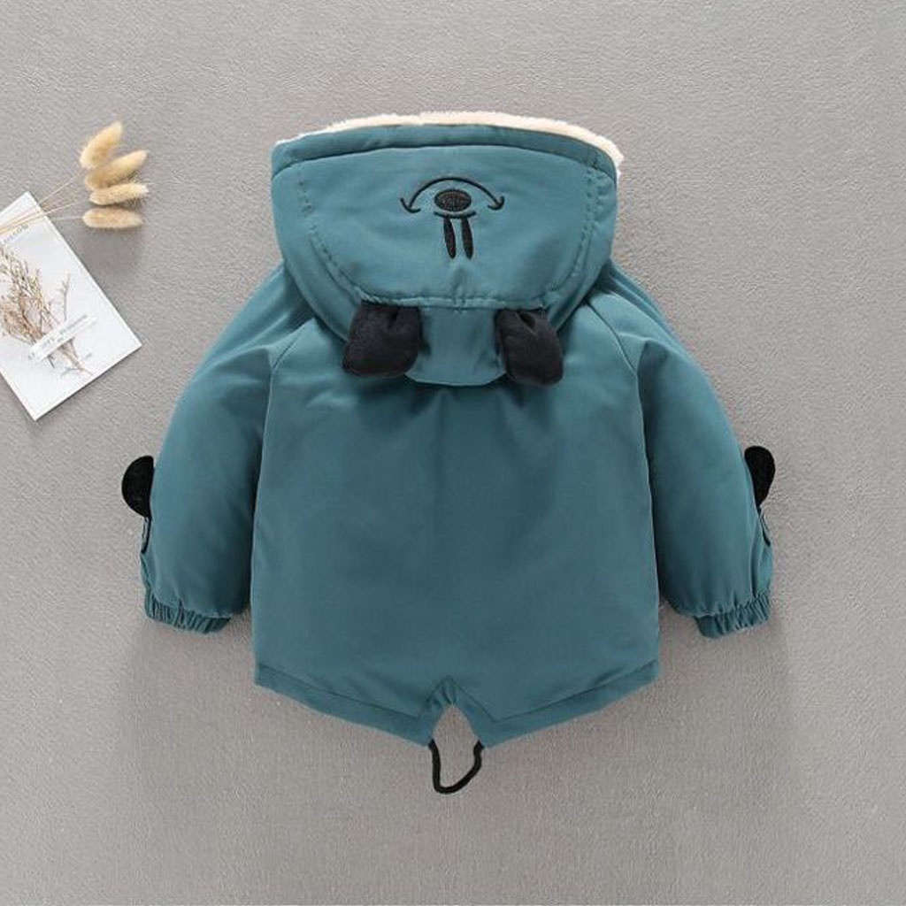 Áo Khoác Cho Bé In Hình Gấu Lót Lông Cực Ấm Cho Bé Từ 10-25Kg - LILA KIDS