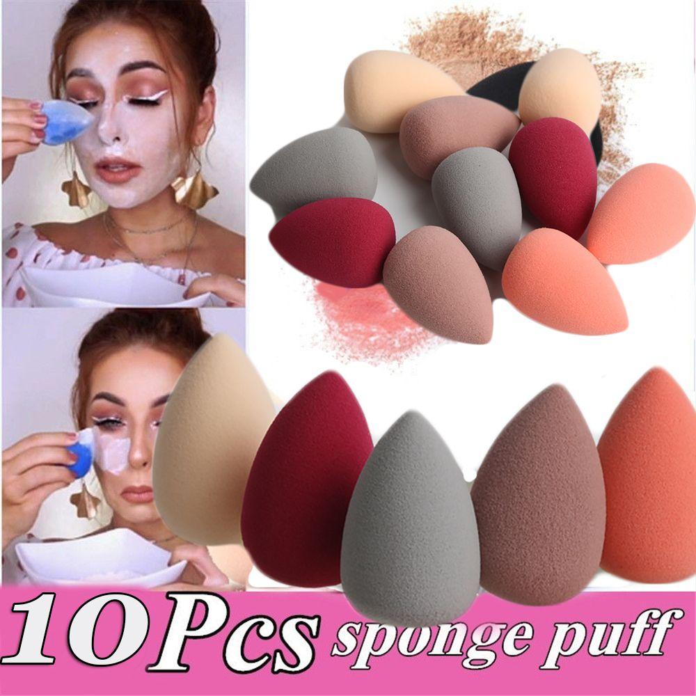 Set 10 Mút Trang Điểm Mini Hình Giọt Nước / Quả Bầu / Giọt Nước