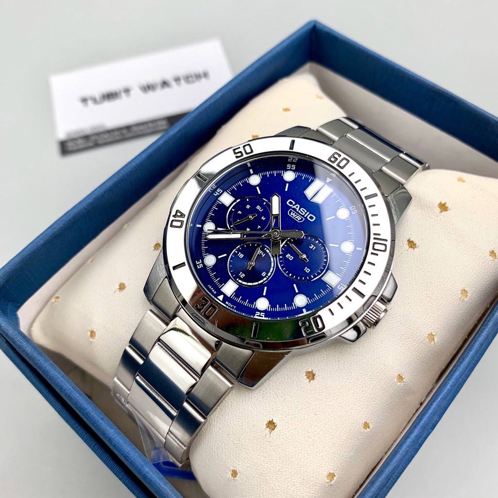 Đồng hồ nam dây kim loại Casio Anh Khuê MTP-VD300D-2EUDF