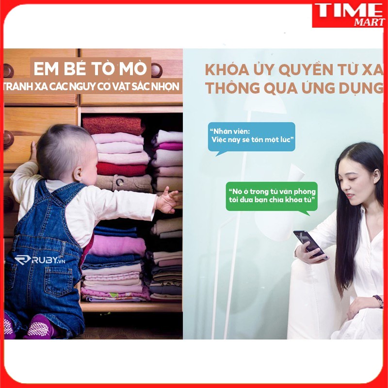 Khóa Tủ Điều Khiển Từ Xa Thông Minh XIAOMI YeeLock [TIME_MART siêu thị tiện ích gia đình]