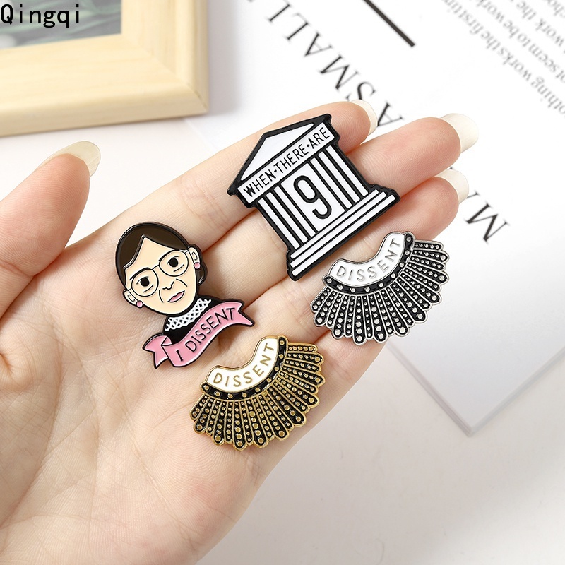 Ghim cài áo Miss Zoe in hình chữ I Dissent tráng men RBG ủng hộ công lý cho phái nữ thích hợp để làm quà tặng