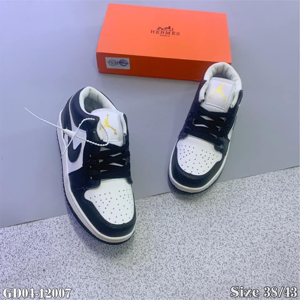 [ FREE SHIP ] Giày Thể Thao Nam Nữ Jordan JD1 Low Paris Trắng Xám Cổ Thấp Gót Xanh Thời Trang Full Box Bill G01