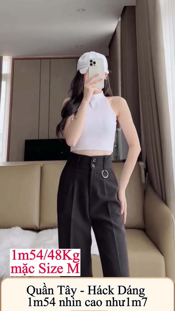 Quần ống rộng cạp cao quần dáng suông chất liệu tuyết mưa cao cấp Vitex Q502 - Xưởng may Song Anh | BigBuy360 - bigbuy360.vn