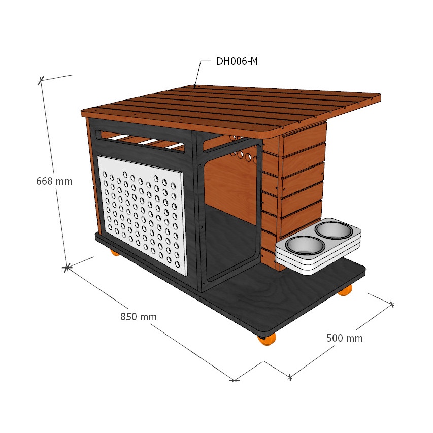 Nhà gỗ cho chó hiện đại PetZou DH006