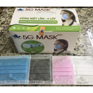 KHẨU TRANG Y TẾ KHÁNG KHUẨN 4 LỚP SEN VIỆT