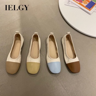 IELGY  Giày búp bê  mũi vuông đế mềm thoải mái cao cấp cho nữ