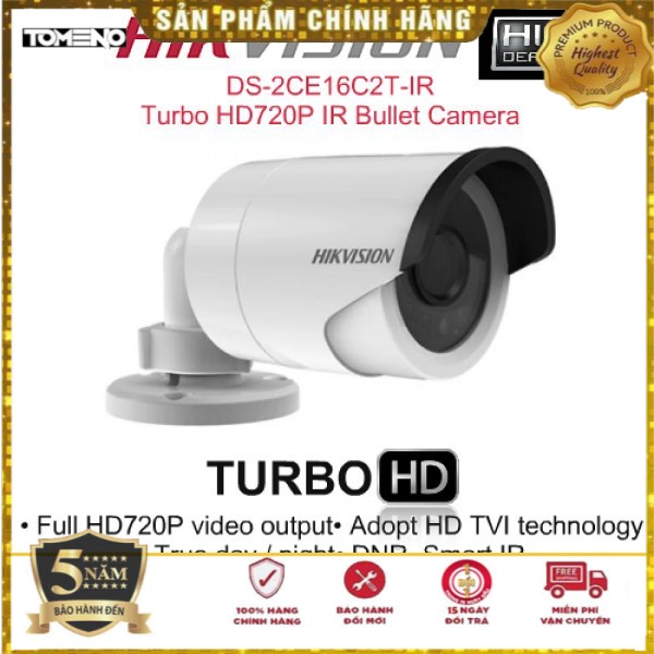 Camera Hikvision DS-2CE16C0T-IR (HD-TVI 1M), và DS-2CE16C0T-IRP hồng ngoại 20m Bảo Hành 64 tháng lỗi đổi mới trong 14 ng