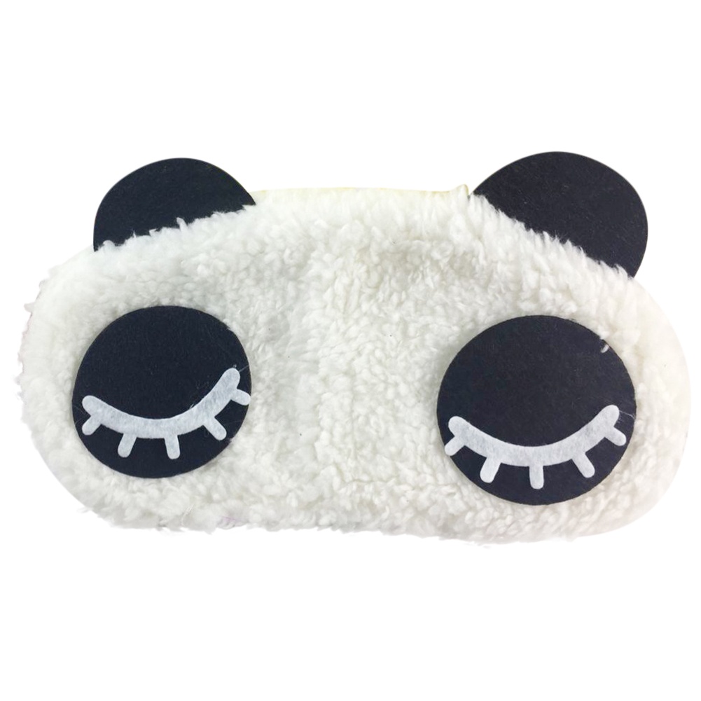Miếng Bịt Mắt Ngủ Bằng Vải Nhung Lông Thiết Kế Hình Gấu Trúc Dễ Thương 2461