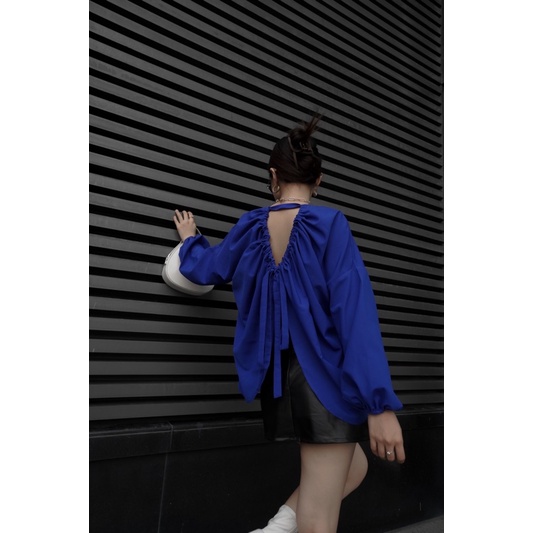 Áo trendy buộc nơ phía sau
