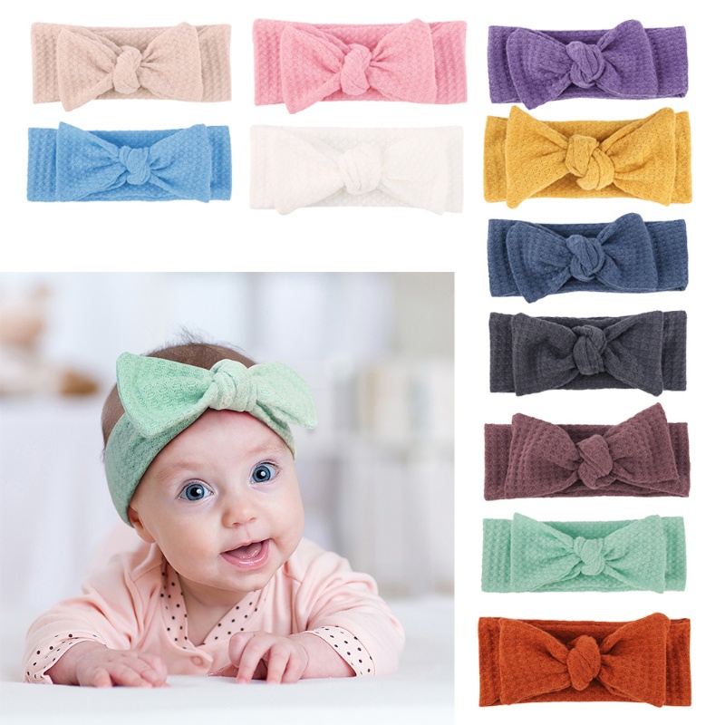 Băng Đô Nơ Mềm Mại Nhiều Màu Dành Cho Bé Sơ Sinh