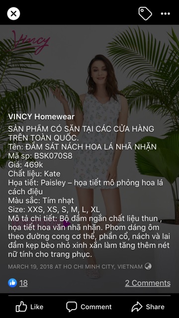 Đầm mặc nhà Vincy