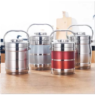 HỘP CƠM GIỮ NHIỆT 3 NGĂN - CAMEN INOX 3 TẦNG - HỘP ĐỰNG CƠM 1L3 SỬ DỤNG DỄ DÀNG