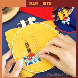 Bộ DIY tự thêu túi phước may mắn Omamori tặng người thân