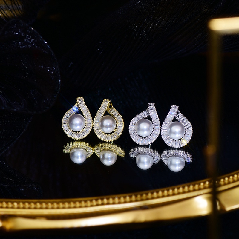 V.I.T House | Bông tai S925 hạt châu đính đá