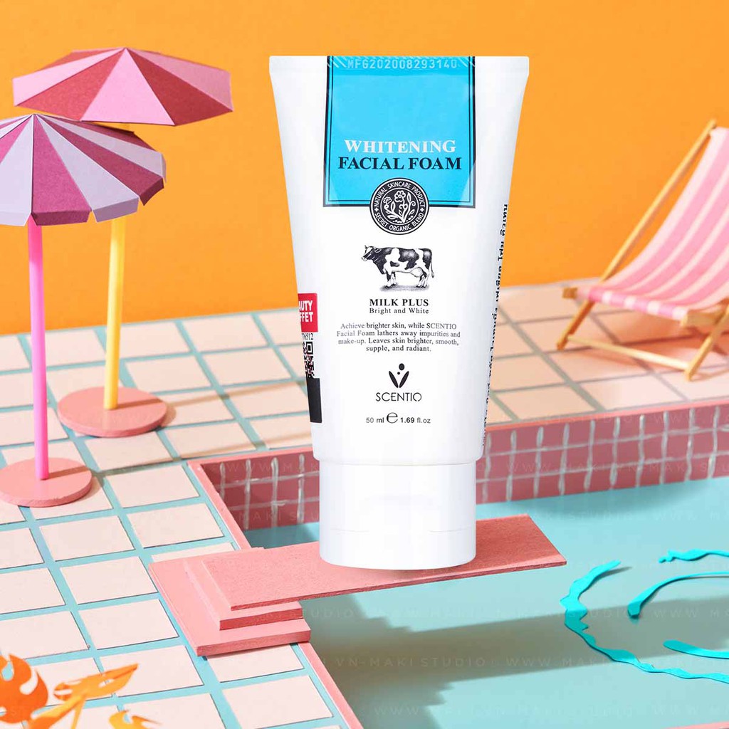 [Cleanser] Sữa rữa mặt tạo bọt làm trắng da Beauty Buffet Scentio Milk Plus 50ml | BigBuy360 - bigbuy360.vn