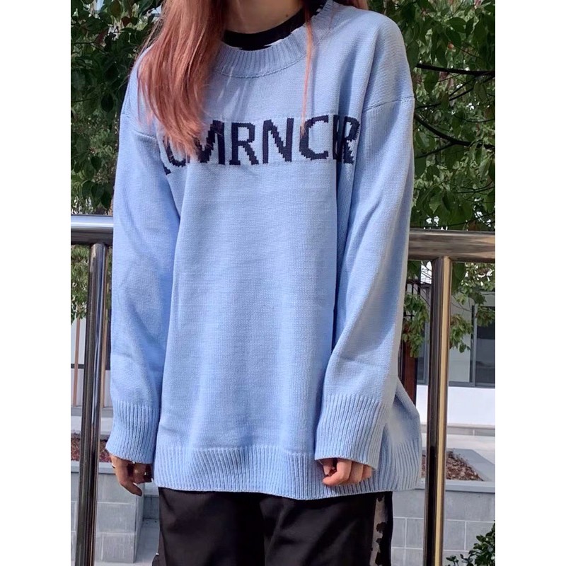 [ORDER+ẢNH THẬT] Áo len sweater xanh ngọc cổ tròn in chữ unisex nam nữ oversize Ulzzang siêu đẹp ❤️