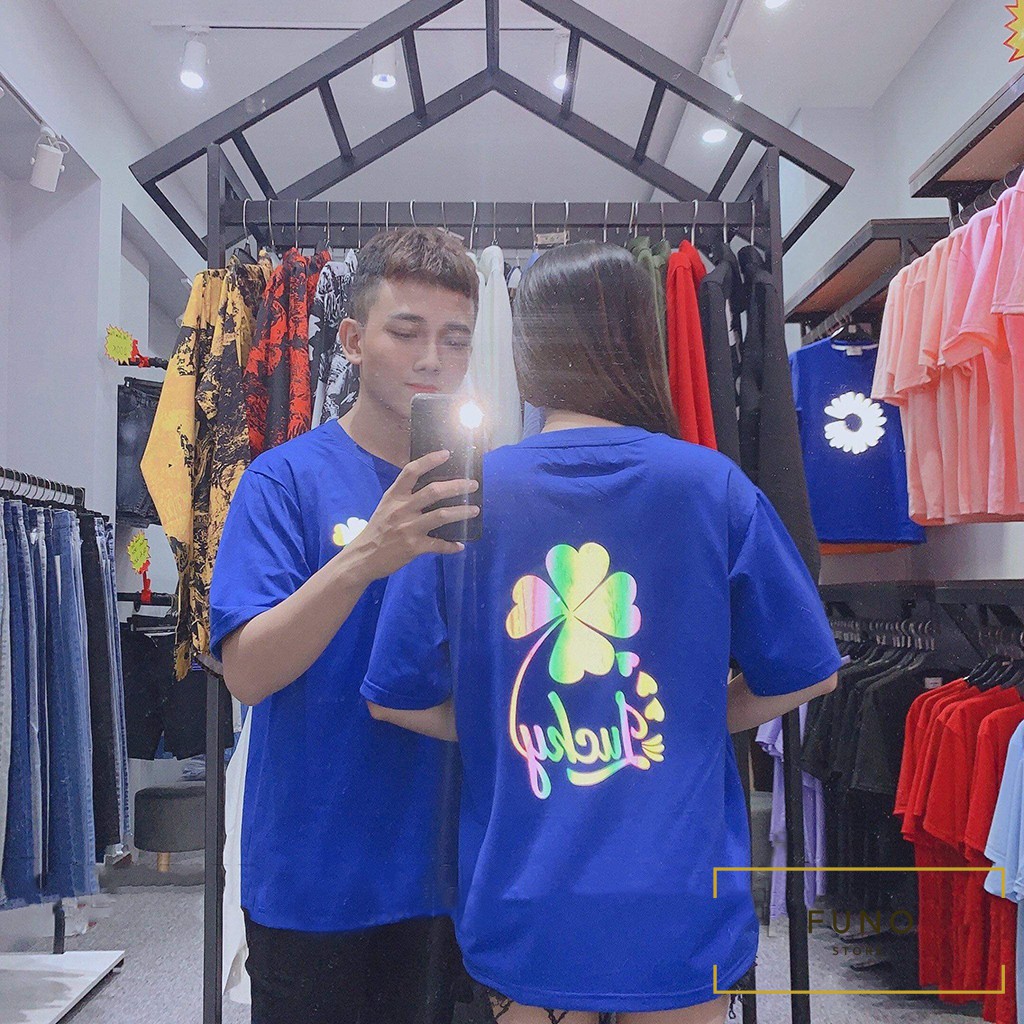 Áo Thun Phản Quang CỎ BỐN LÁ Áo Thun Form Rộng Tay Lỡ A004 Nam Nữ Phản Quang Mát , Mịn | BigBuy360 - bigbuy360.vn