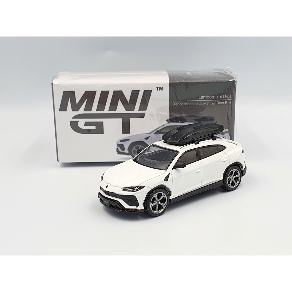 Xe Mô Hình Lamborghini Urus Bianco Monocerus Matt W/ Roof Box LHD Tỉ lệ 1:64 Hãng sản xuất Mini GT (Trắng Nhám)