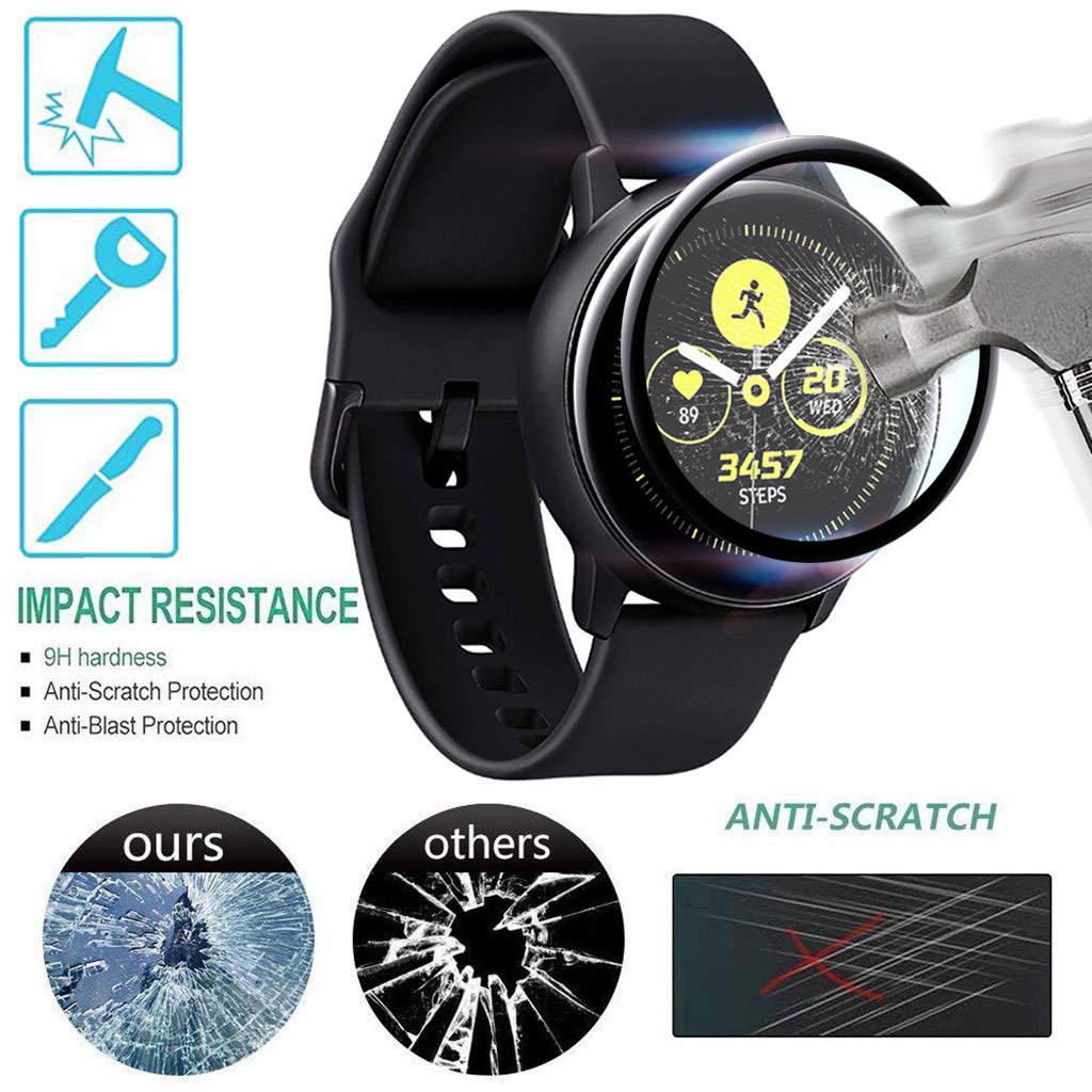 Kính Cường Lực 3d Hd Bảo Vệ Màn Hình Cho Samsung Galaxy Watch Active 2 44mm 40mm / 46mm / 42mm Gear S3 Frontier / S2 / Sport Active2