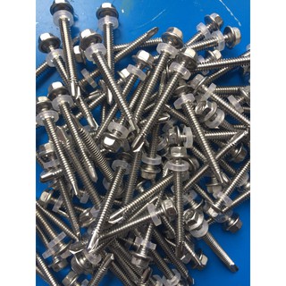 Vít bắn tôn inox, bộ 100 vít bắn tôn inox dài 6cm