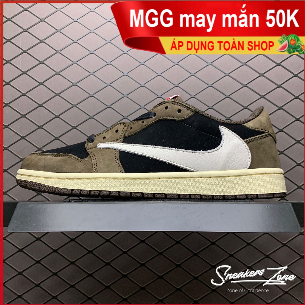 (FREESHIP+HỘP+QUÀ) Giày thể thao Sneakers AIR JORDAN 1 Retro Low OG SP Travis Scott Nâu đen cổ thấp | WebRaoVat - webraovat.net.vn