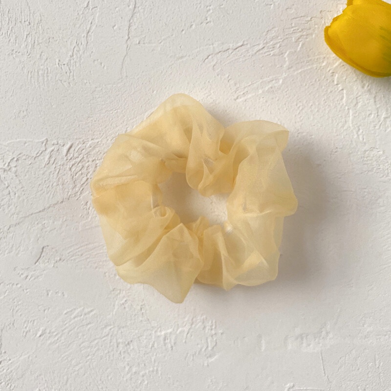 1 Chiếc Dây Buộc Tóc Tones Màu Vàng Màu Sắc Xinh Xắn Thời Trang Cho Nữ