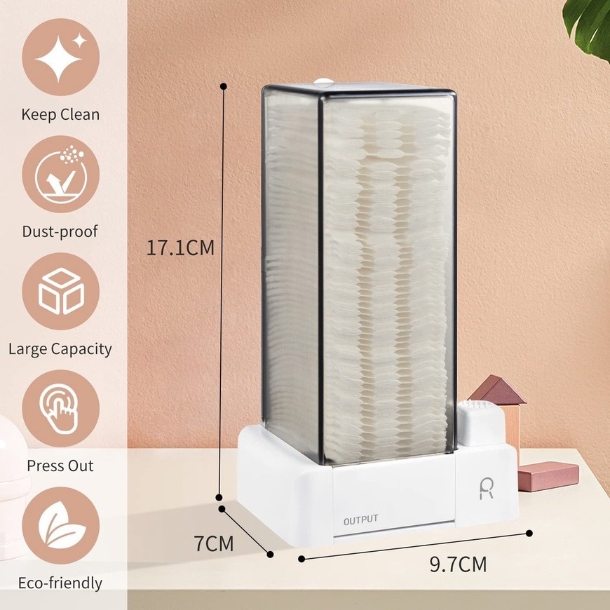 Hộp Bông Tẩy Trang Tự Động Tiện Lợi  Tiết Kiệm Không Gian