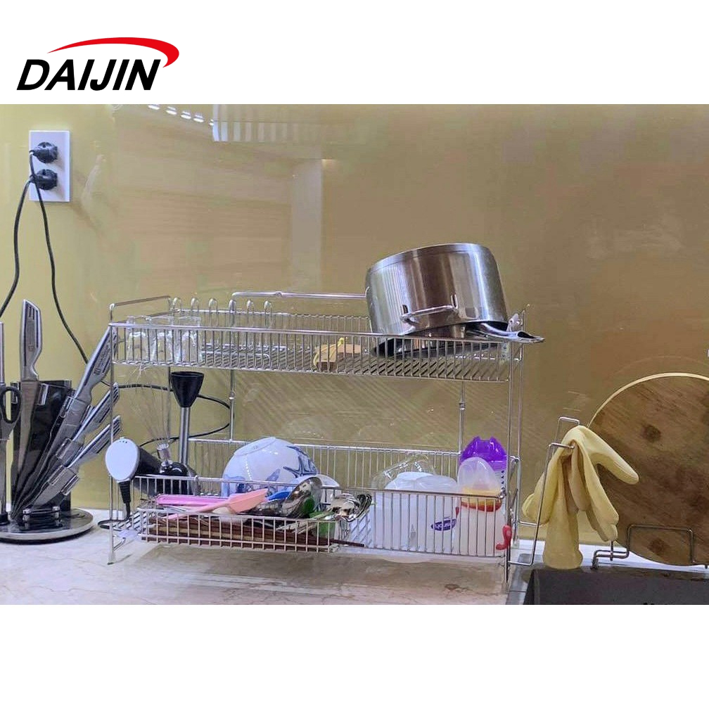 Giá úp chén bát WIDE 99 Shelf 2 Tầng inox Cao Cấp