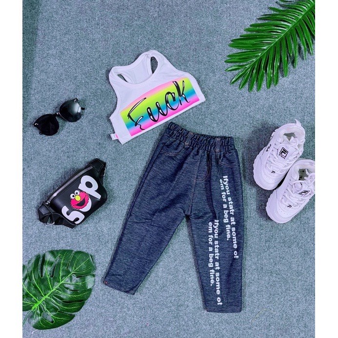 Set Áo Balo Quần Jean Thun Co Dãn HipHop