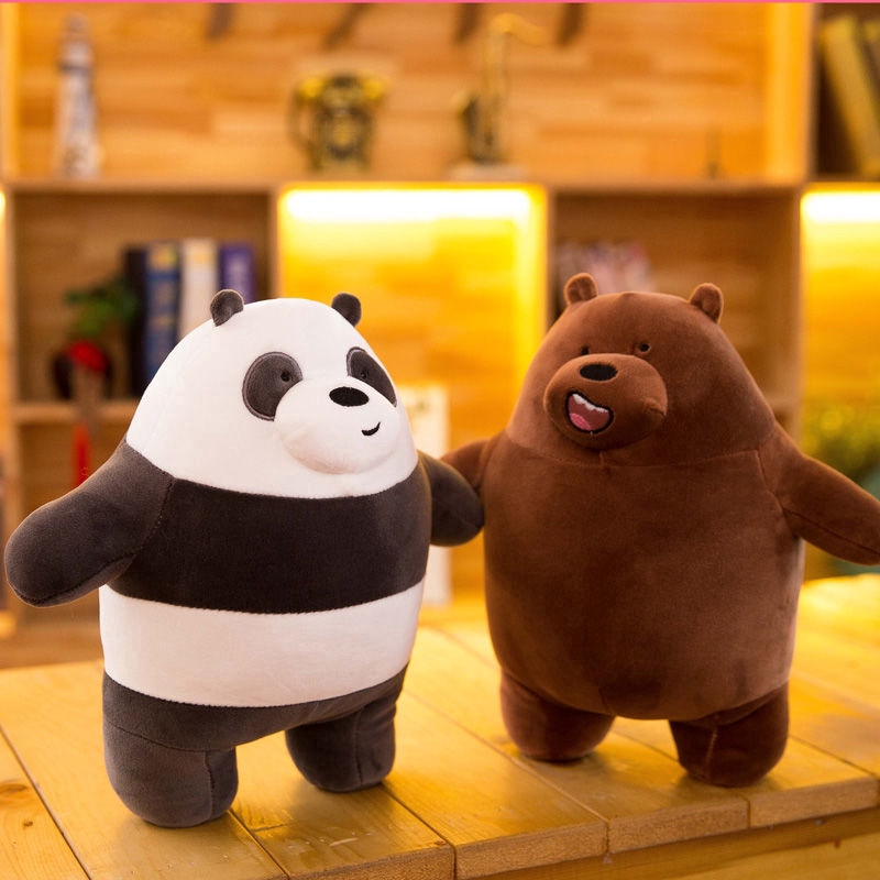 60cm/50cm/40cm Thú bông thiết kế ba nhân vật gấu trong phim hoạt hình We Bare Bears dễ thương