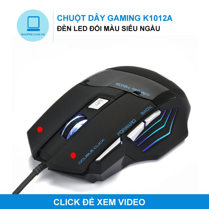 Chuột Gaming K1012A có dây LED đổi màu