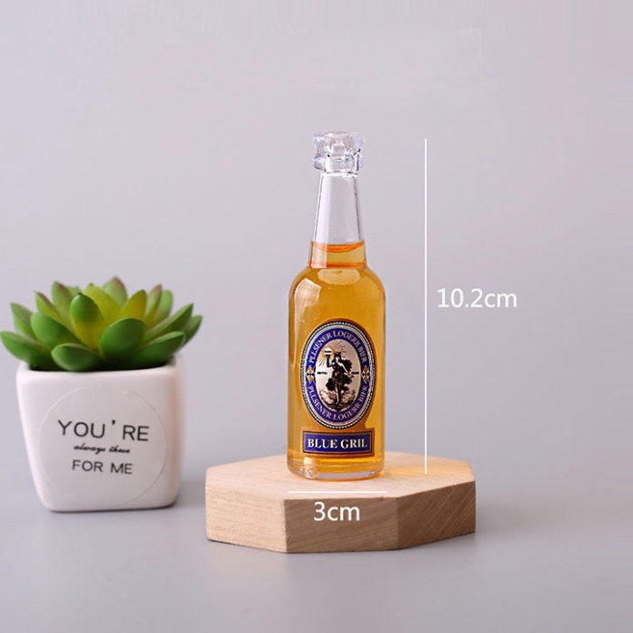 phụ kiện bánh sinh nhật  [FREESHIP❤️] chai bia nhựa Blue Girls trang trí bánh